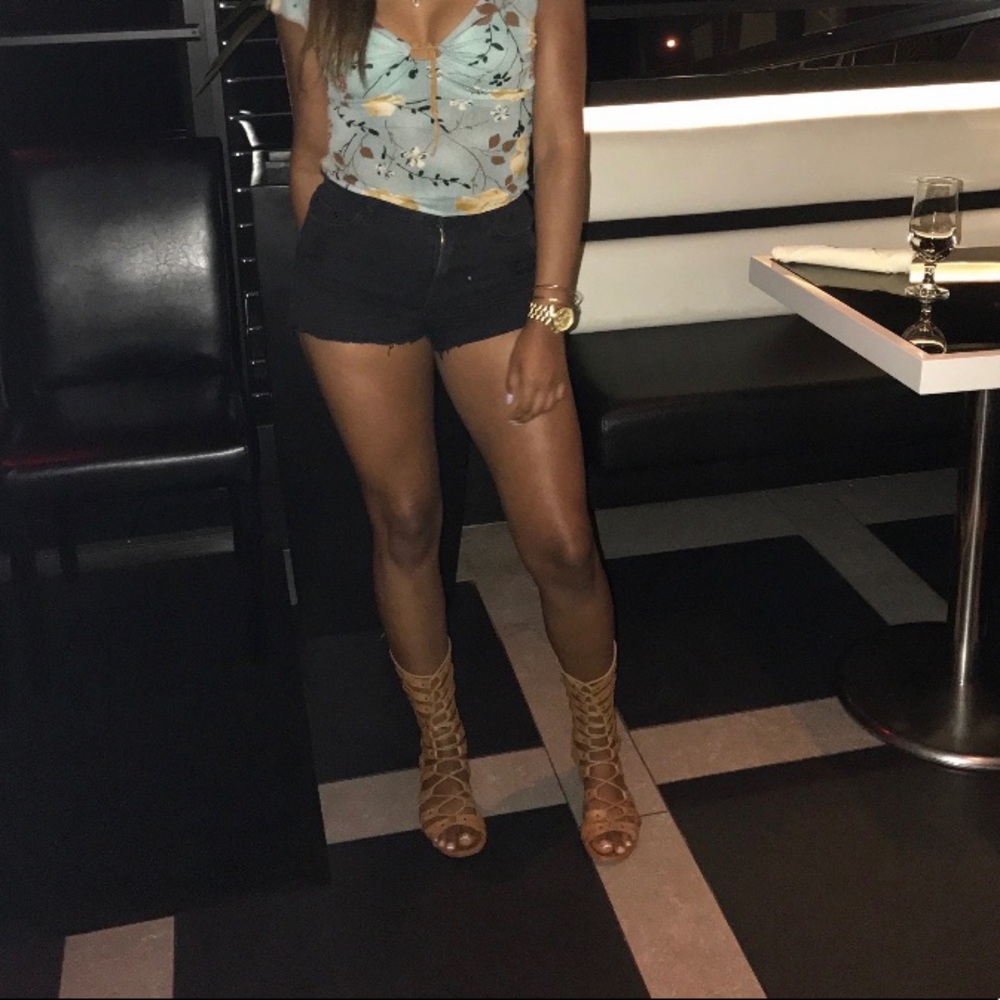 Used Urban Outfitters BGD High Rise Checky shorts